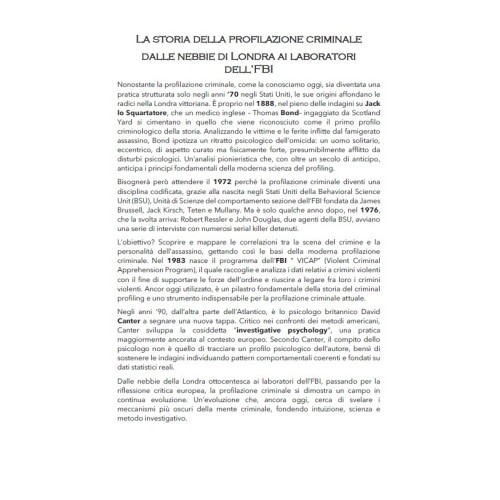 Calendarium 2026. Criminal Profiling