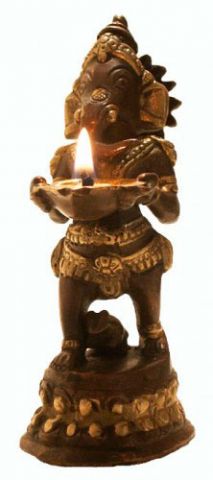 Statua Lampada ad Olio - Ganesh